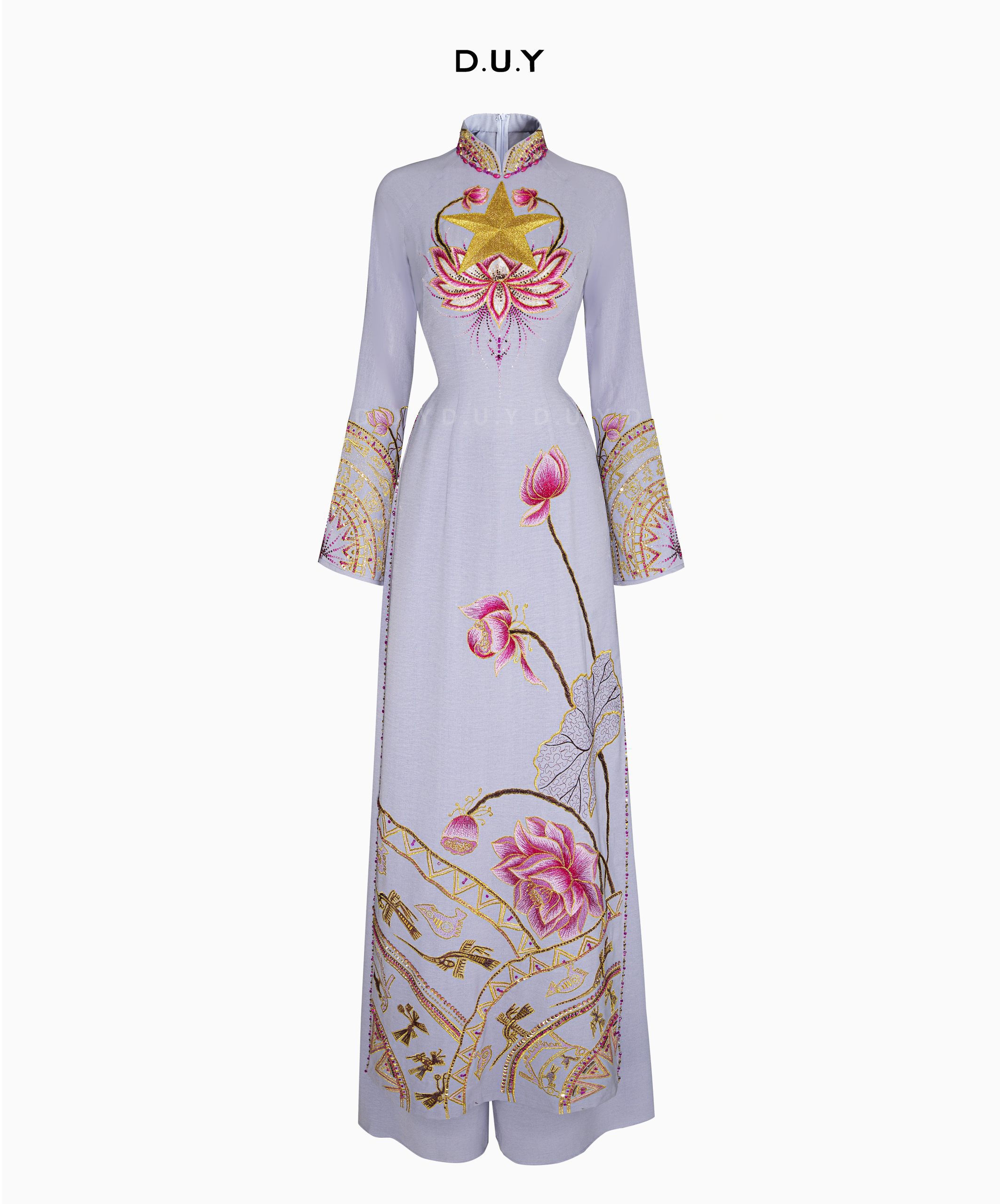 ÁO DÀI LIÊN HOA CỔ