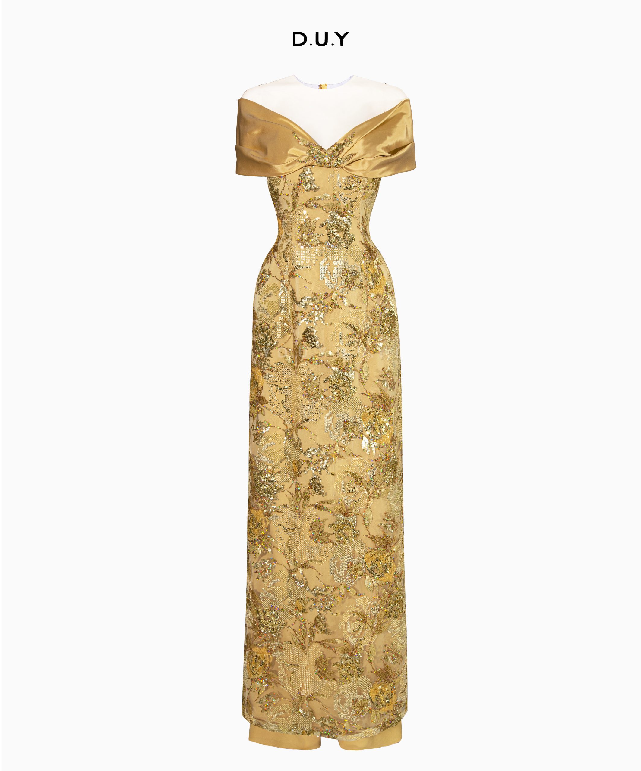ÁO DÀI SEQUIN TRỄ VAI